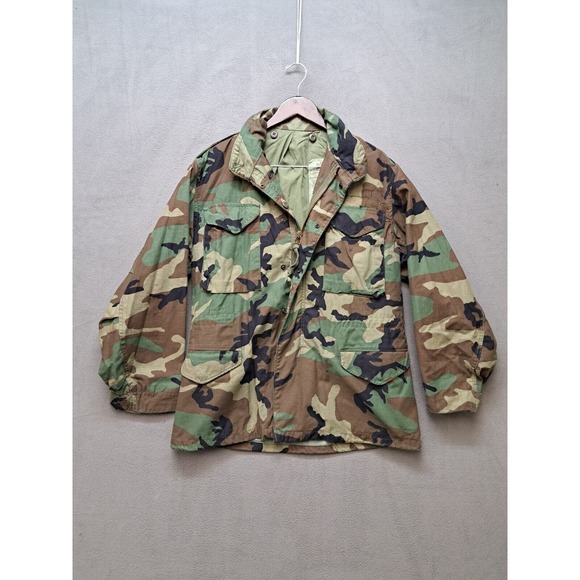 Vintage M65 US Army Cold Weather Field Jacket Woodland Camo Medium Reg 1984